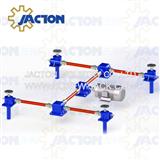 synchronized lifting system with screw jacks