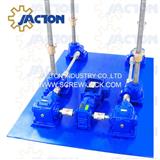 multiple machine screw jacks mechanically linked system