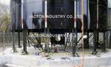 Lifting jacking system for assembling steel tanks and silos